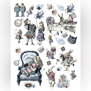 Dixie Belle Alice in Wonderland Belles & Whistles Transfer Sheets New Low Price!